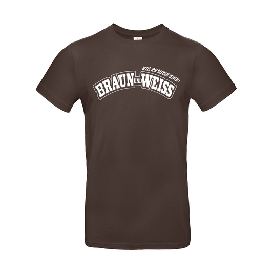 T-Shirt Braun und Weiss