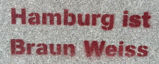 Hamburg ist Braun Weiss Schablone / Stencil