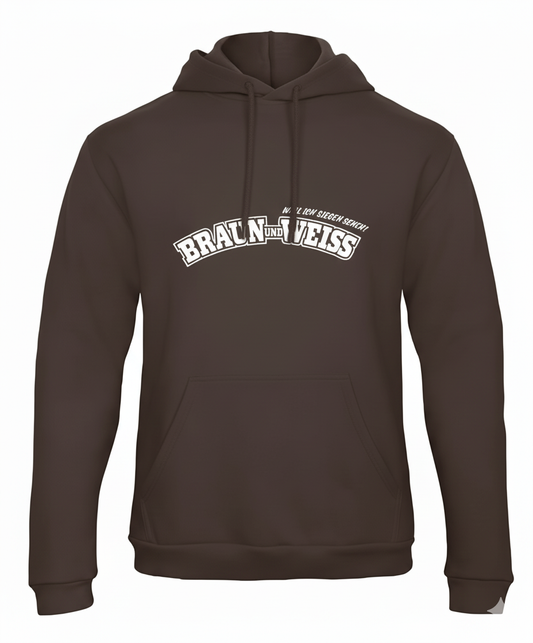 Hoodie Braun und Weiss