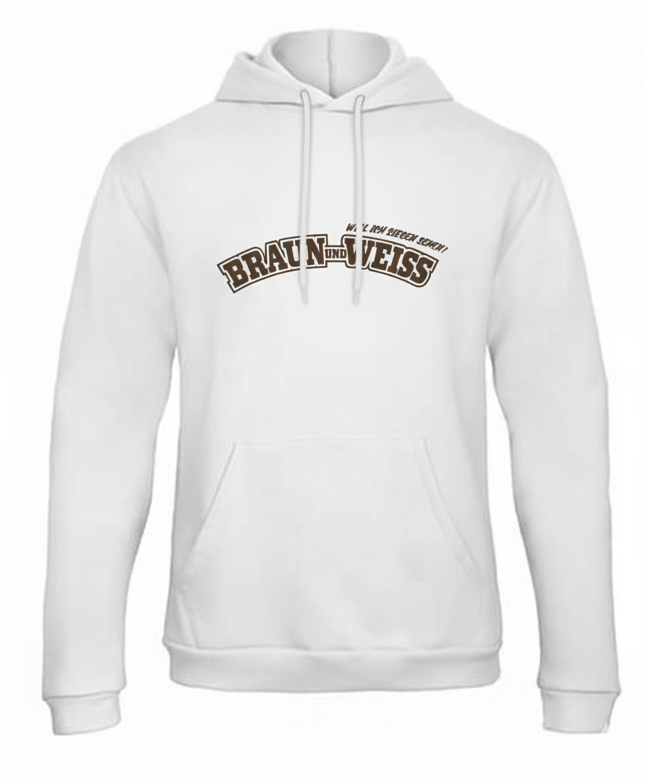 Hoodie Braun und Weiss