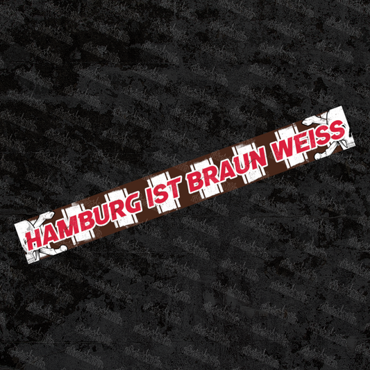Hamburg ist Braun Weiss Seidenschal