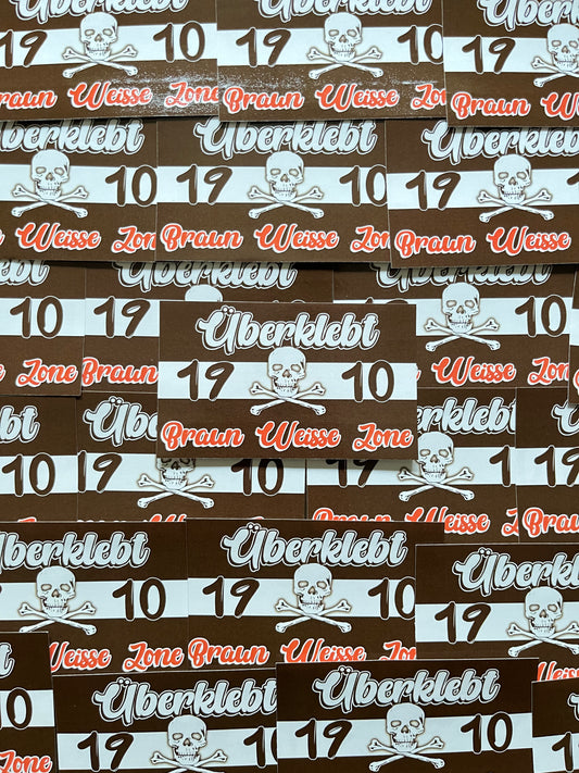 Überklebt Braun Weiss