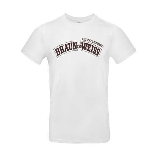 T-Shirt Braun und Weiss