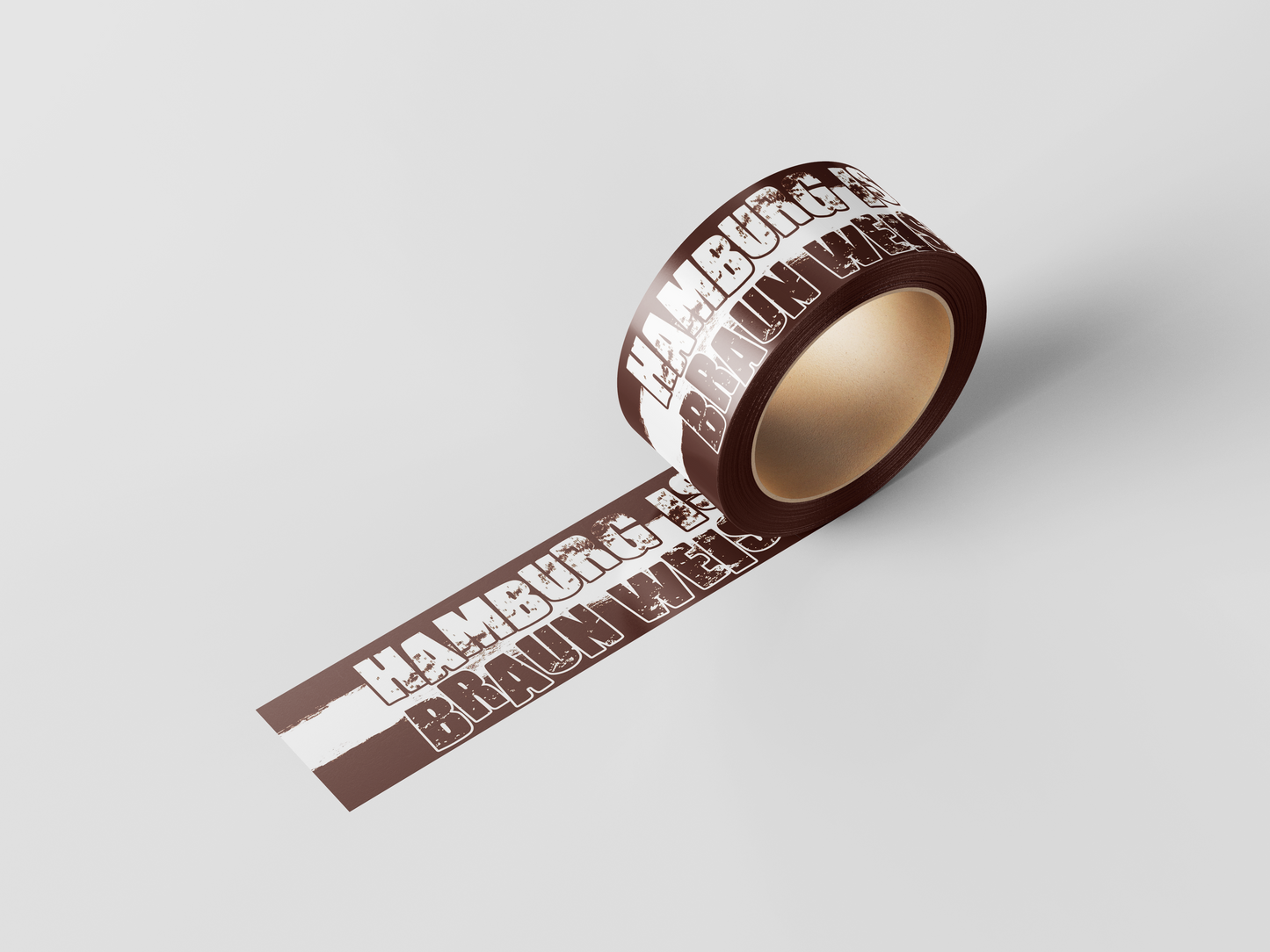 Kleberolle Braun Weiss