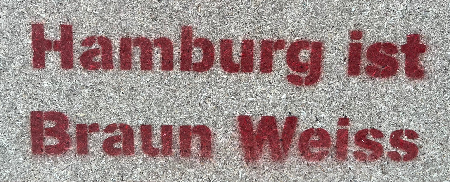 Hamburg ist Braun Weiss Schablone / Stencil