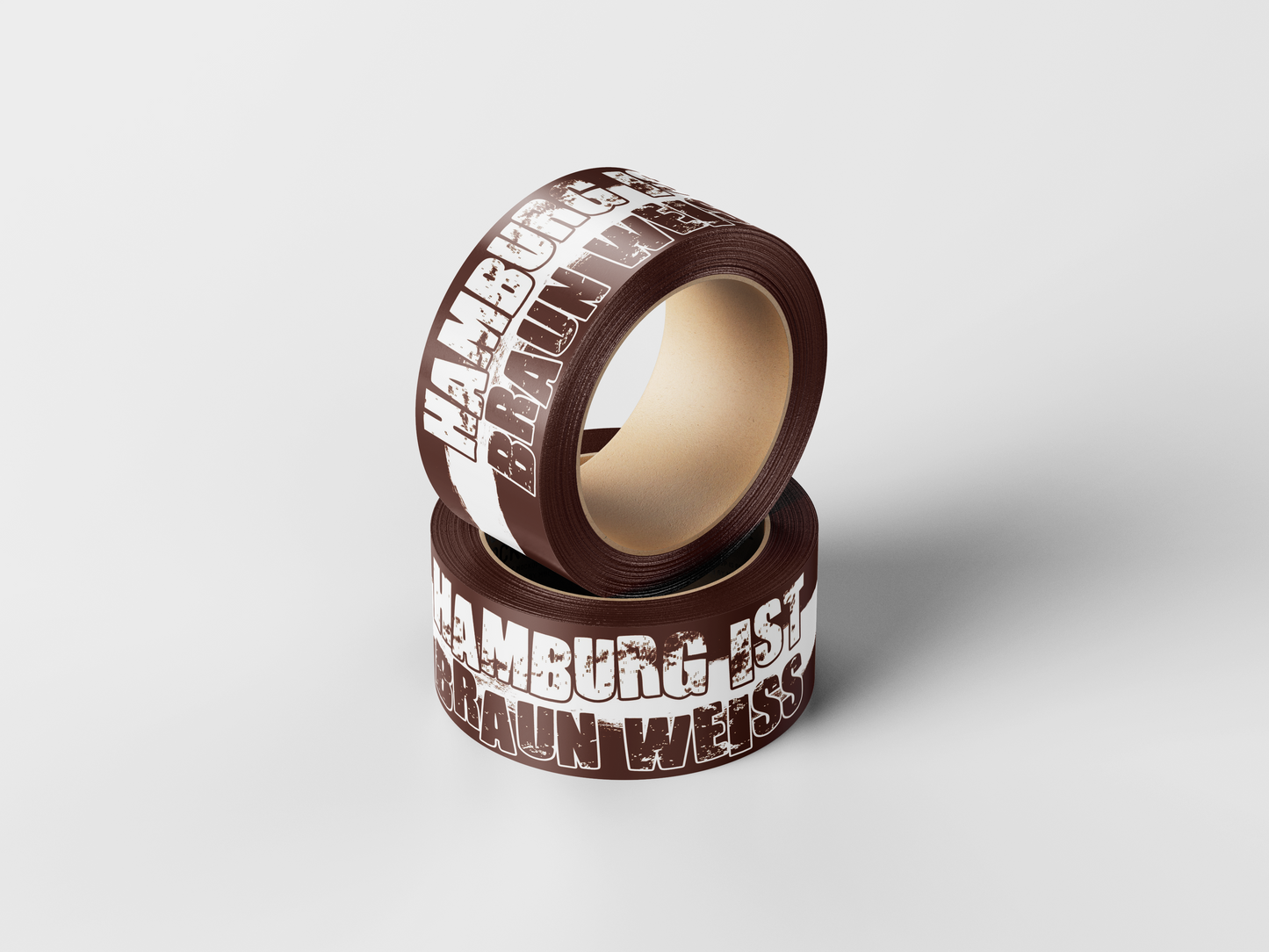 Kleberolle Braun Weiss