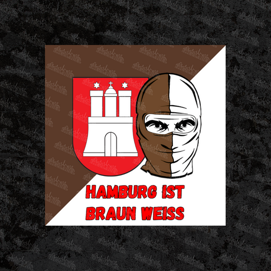 Sturmhaube Braun Weiss