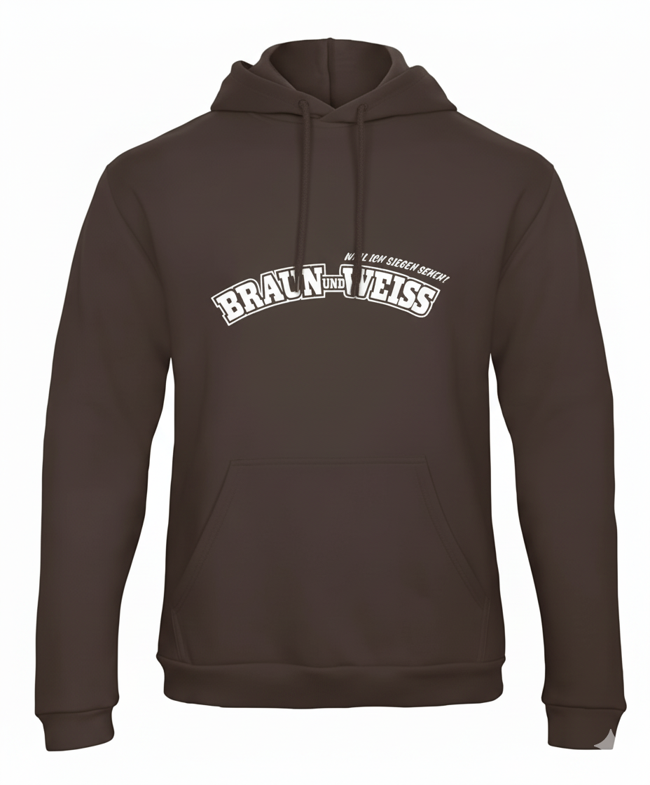 Hoodie Braun und Weiss